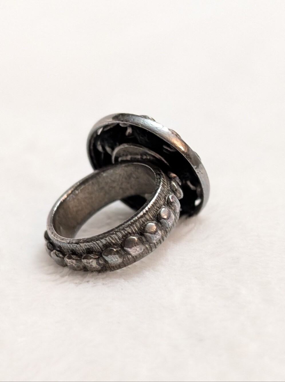 Vintage CHANEL cc stamped ruthenium Ring size US 6.5 with COA - Picture 9 of 9